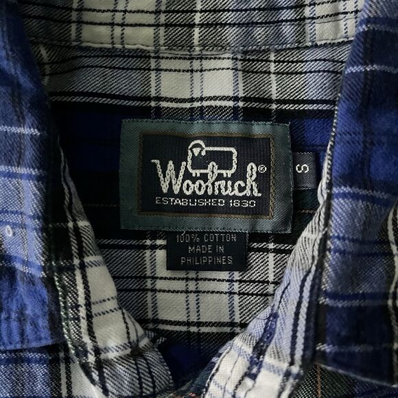 Woolrich Plaid Flannel Shirt Men’s Small Vintage Long Sleeve - Picture 2 of 7